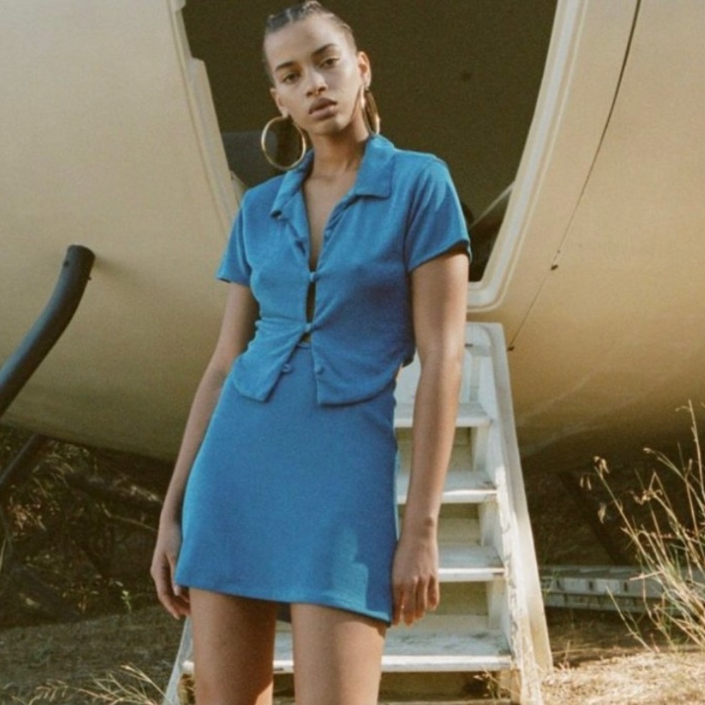 With Jean skirt set